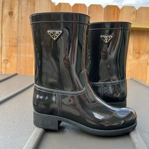 Wellington boots Prada Red size 38 EU in Rubber - 30984502